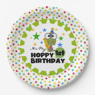 Prato De Papel Placas de papel do primeiro aniversario Hoppy do