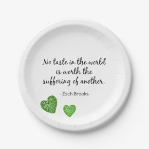 Prato De Papel Placas de papel do Vegan