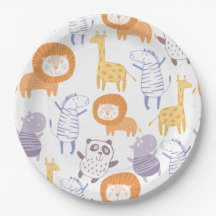 Placas de papel dos animais do jardim zoológico da