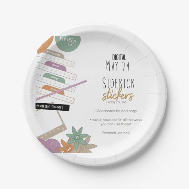 Prato De Papel Placas de papel e de festas (Frente)