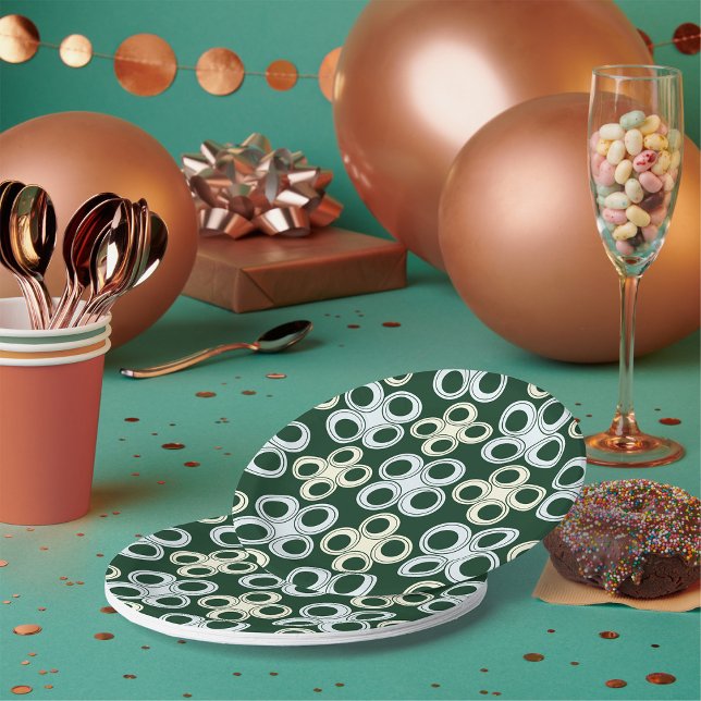 Prato De Papel Placas de papel em círculos sem costura (Criador carregado)