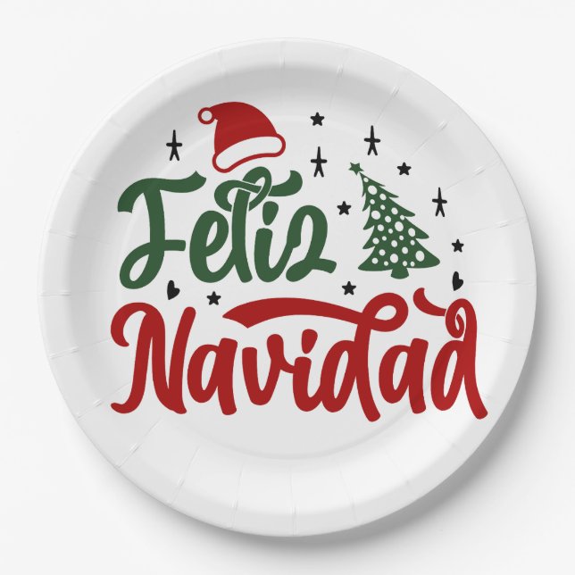 Prato De Papel Placas de papel em espanhol (Frente)