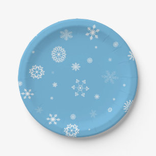Prato De Papel Placas de papel em floco de neve