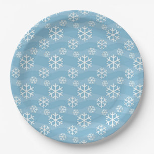 Prato De Papel placas de papel em flocos de neve