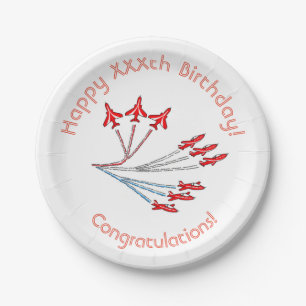 Prato De Papel Placas de papel em jato vermelho, papel de 17,8 cm