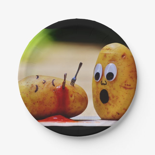 Prato De Papel Placas de papel engraçadas do sangue do (Frente)