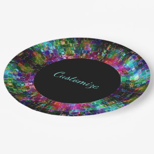 Prato De Papel Placas De Papel Espiral De Vidro Quebrado