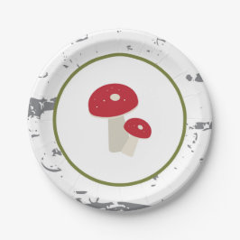 Prato De Papel Placas de papel feericamente da floresta