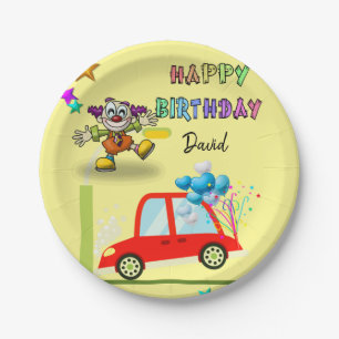 Prato De Papel Placas de Papel, Feliz Aniversário do Palhaço