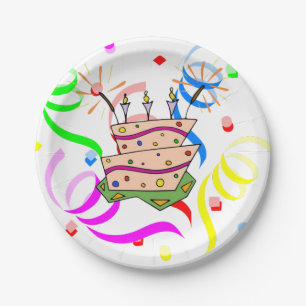 Prato De Papel Placas de Papel, Feliz Aniversário, Plates Confet