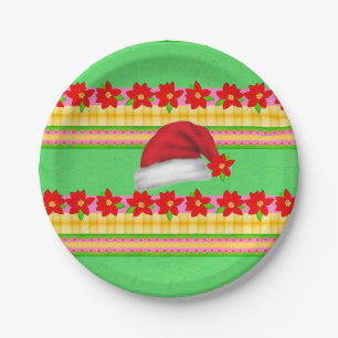 Prato De Papel Placas de Papel, Feliz Natal Papai Noel