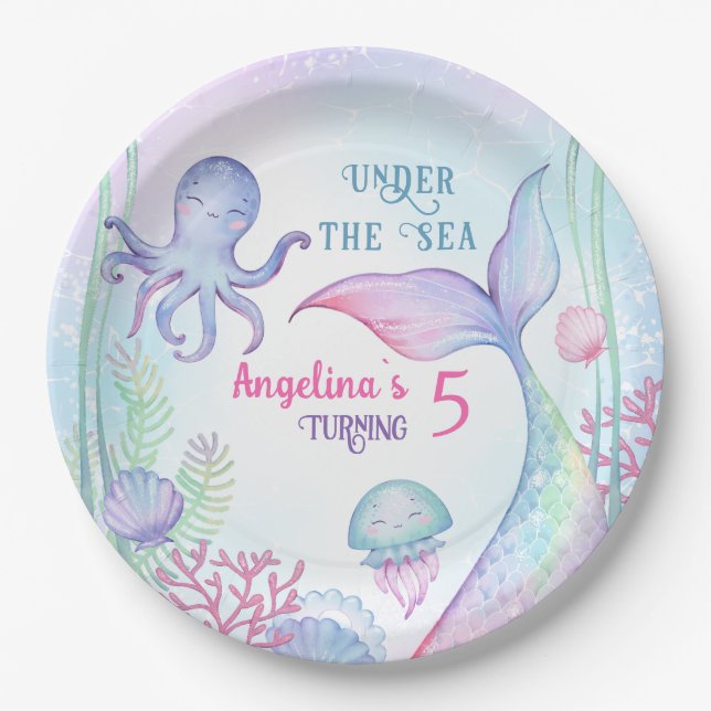 Prato De Papel Placas De Papel, Festa de aniversário Náutica. (Frente)