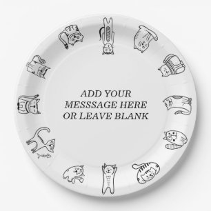 Prato De Papel Placas de papel - Gatinho Legal