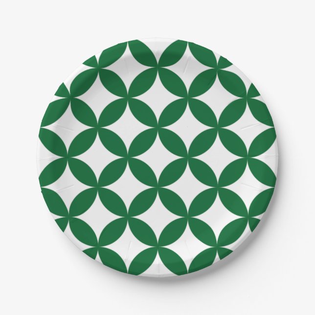 Prato De Papel Placas de papel Green Shippo 7" (Frente)