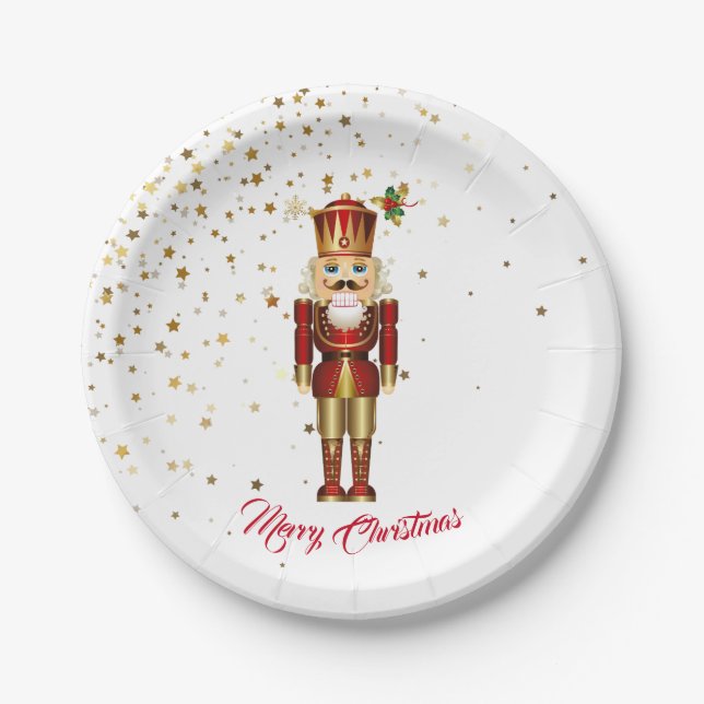 Prato De Papel Placas de papel Holiday-Nutcracker (Frente)