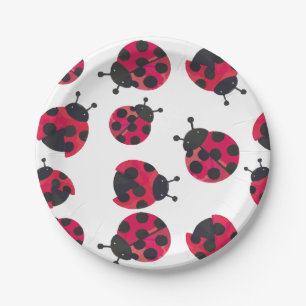 Prato De Papel Placas de Papel Ladybug