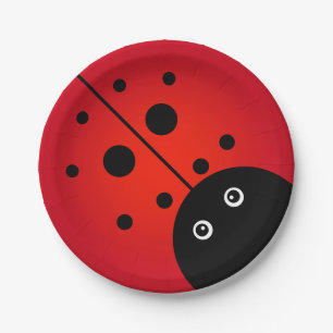 Prato De Papel Placas de Papel Ladybug do KiniArt