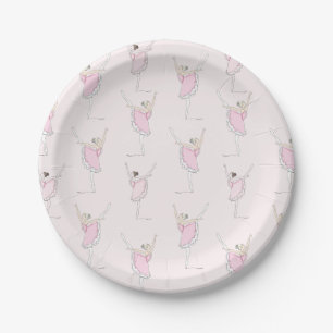 Prato De Papel Placas De Papel Minúsculas Rosa Ballerina