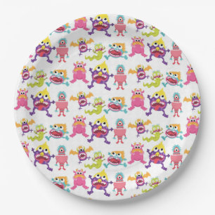 Prato De Papel Placas de Papel - Monstros Assustadores