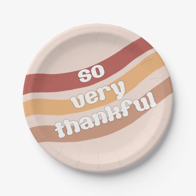 Prato De Papel Placas De Papel Muito Agradecidas (Frente)