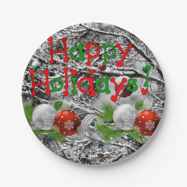 Prato De Papel Placas de papel Natal (Frente)