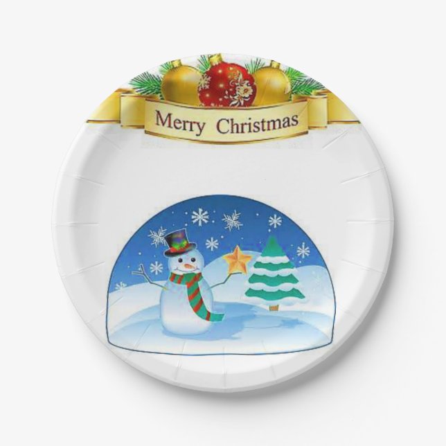 Prato De Papel Placas de papel Natal (Frente)