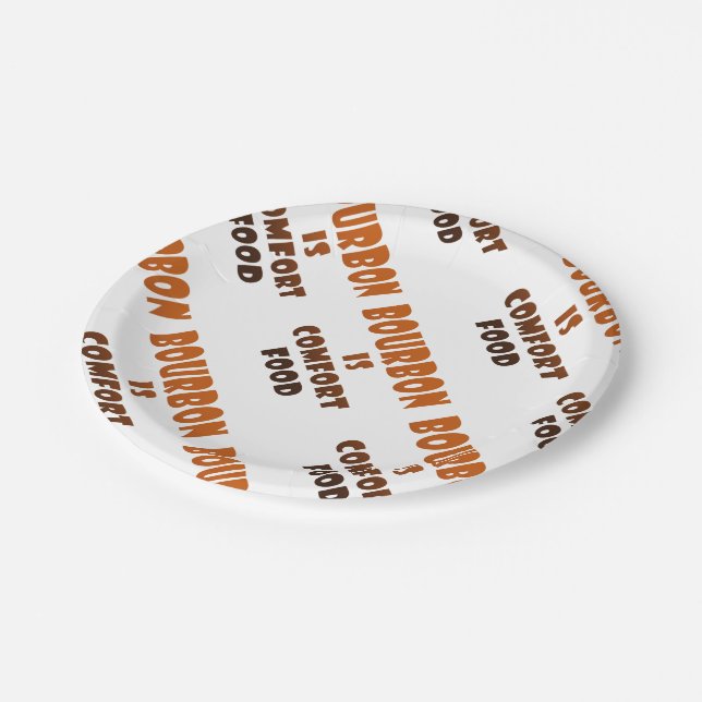 Prato De Papel PLACAS DE PAPEL - o BOURBON é comida do conforto (Inclinado)