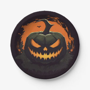Prato De Papel Placas de papel para abóbora do Halloween