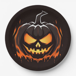 Prato De Papel Placas de papel para abóbora do Halloween