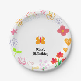 Prato De Papel Placas de papel para Aniversário de criança Amarel