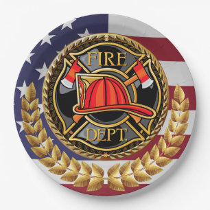 Prato De Papel Placas de papel para bombeiros