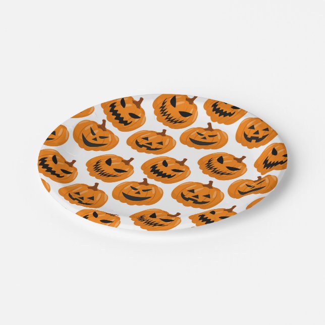 Prato De Papel Placas de papel para bombeiros do Halloween (Inclinado)