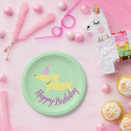 Prato De Papel Placas de papel para cães de salsicha