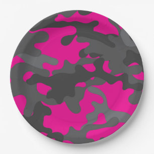 Prato De Papel Placas de papel para camuflagem cor-de-rosa-claro 