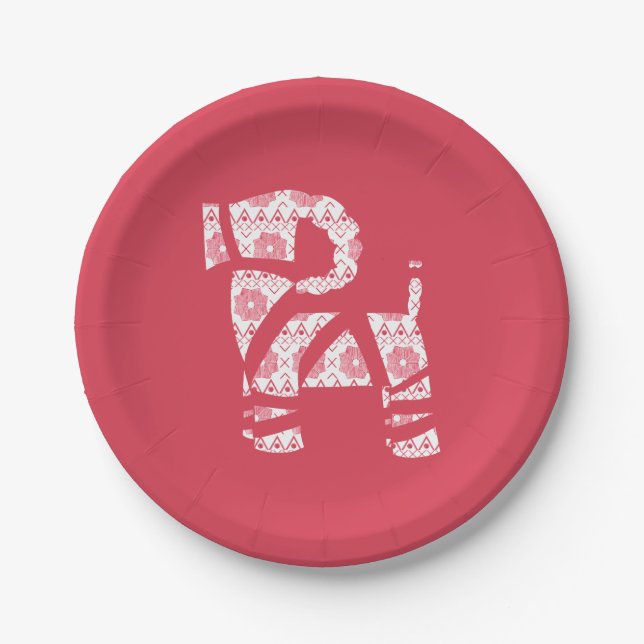 Prato De Papel Placas de Papel para Choque de Natal do Knit de in (Frente)