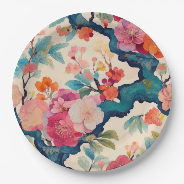 Prato De Papel Placas de papel para design japonês (Frente)