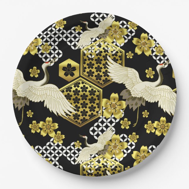 Prato De Papel Placas de papel para design japonês (Frente)