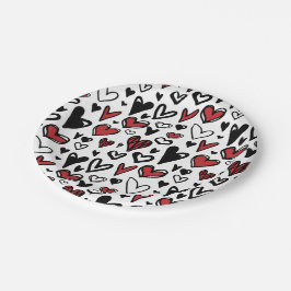 Prato De Papel Placas de papel para dia de São Valentim