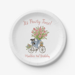 Prato De Papel Placas de papel para Festa de aniversário de puppy