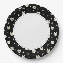 Placas de papel para Gatinhos brancos