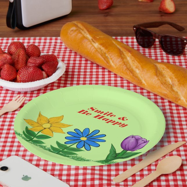 Prato De Papel Placas de papel para jardim de primavera (Piquenique)