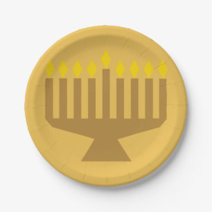Prato De Papel Placas de papel para Menorah personalizadas