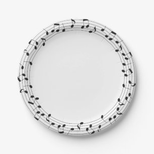 Prato De Papel Placas de papel para notas de música
