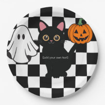 Placas de papel para o Halloween personalizáveis