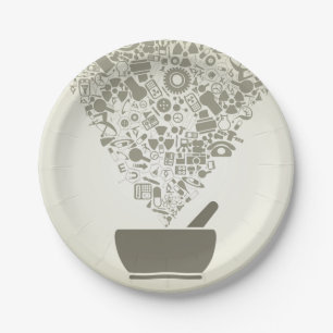 Prato De Papel Placas de papel para objetos de ciência