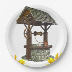 Prato De Papel Placas de papel para pássaros de girassol