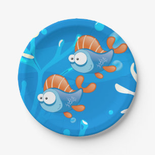 Prato De Papel Placas de papel para peixes cúbicos aquáticos do