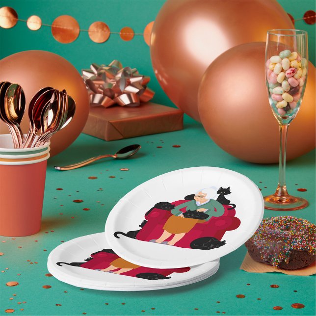 Prato De Papel Placas de papel para senhora de gato (Criador carregado)