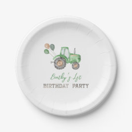 Prato De Papel Placas de papel para tratores | Trator Birthday Pl