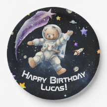 Placas de papel personalizadas com aspecto espacia
